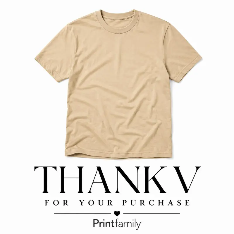 Holiday Thank You Card – Customer Appreciation Insert for Men’s & Women’s T-Shirt, Sweatshirt Orders