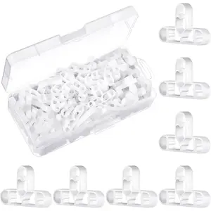 Colingmill 10mm 3/8 Inch 400 Pcs Tile Spacers Brick Wall Separator 3 Way Flooring Deck Board Pave Tile Spacers Leveling System Clips Thin Brick Veneer Tools