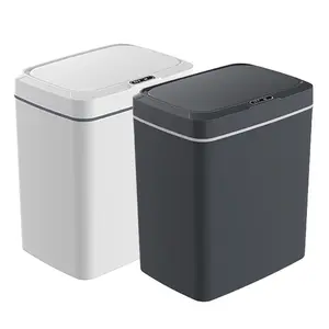 Smart Trash Can, 3.96 Gallon Smart Trash Can with Odor-proof & Sensor-activated Lid Functions, Household Appliance Parts for Office, Home, Bathroom, Kitchen, Bedroom