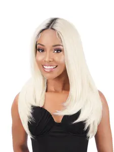 Zury Sis Prime Full Lace 360 Human Hair Blended Lace Front Wig PM Julia Color Shown RTS PLATINUM BLONDE