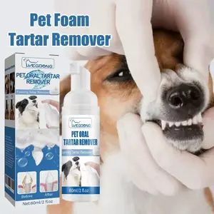 Yegbong Pet Oral Care Foam, Gentle Tooth Cleaning Foam, Removes Stains and Yellowing, Effective Dental Cleaner for Pets