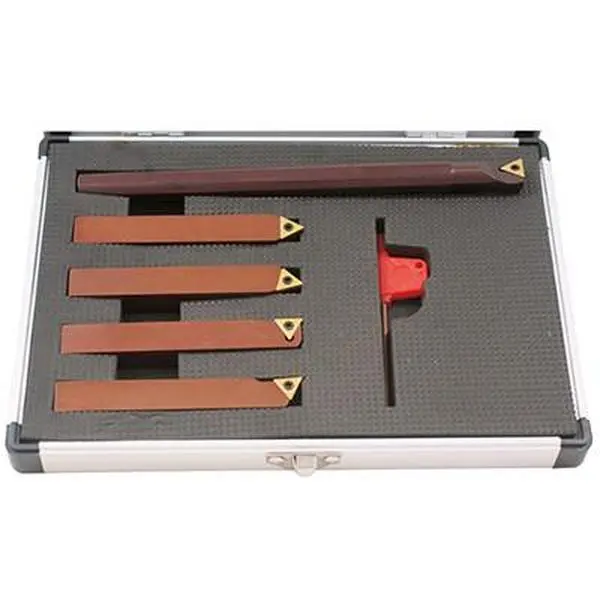 Precise 5-Piece Turning & Boring Tool Set for Metalworking - TCMT Inserts, Torx Wrench, Aluminium Safe