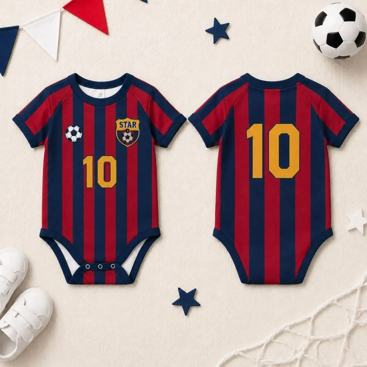 Custom Baby Soccer Jersey Bodysuit, Personalized Infant Football Romper, Baby Sports Onesie, Name Number Baby Outfit, Soccer Baby Gift OLB