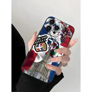 Dominican - Themed Printed 2D Pattern Popular Creative High - End  Commuting  Style Suitable For Elders,  Waterproof Shell, Suitable For IPhone17/IPhone17 Air/IPhone17 Pro/IPhone17 Pro Max/16 Pro Max/15 Pro Max/14 Pro Max/13 Pro Max/12 Pro Max/11 Pro Max