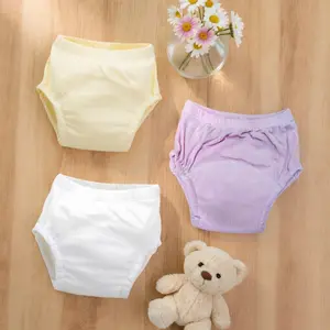 3pcs Baby Potty Training Diaper Pants, Soft Infant Walker Pants, Leakproof Reusable Nighttime Bedwetting Pants, Unisex Large Size