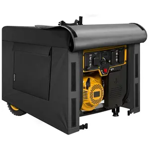 Generator Covers, Portable Generator Cover 38”Lx28”Wx30”H, Sturdy Generator Cover for Outdoor Generators 5500-15000 Watt, Universal fit for Most Generators-Grey Black