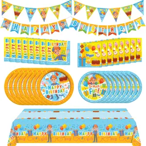 Blippi Birthday Party Supplies Complete Set for 16 Guests