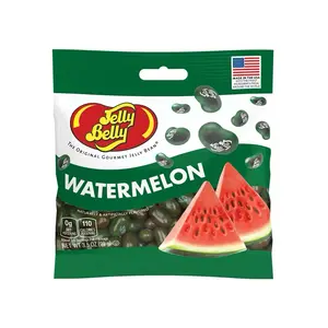 Jelly Belly Watermelon Flavored Jelly Beans 3.5 oz Peg Bag - Made in USA with Ingredients from Around the World Candy Bonbon Fruits Sweet Snack