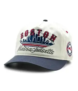 Vintage Boston Embroidered Trucker Hat | Unisex Retro Snapback Cap | Classic Streetwear Baseball Hat for Men & Women