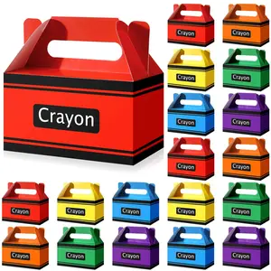 36 Pcs Graduation Gift Box End of Year Party Candy Boxes Treat Boxes kraft Paper Gift Box with Pencil Crayon Pattern Teacher Appreciation Gift for Teacher Students Friends,First Day of School Classroom Birthday Party Gift,Class Gift Exchange