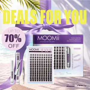 FAYA MOOMii MangaMagic D-Curl Mixed Cluster False Eyelashes Set, 8-18mm Length, Ultra-Dense, Waterproof, Fluffy, Beginner-Friendly DIY Makeup Lashes