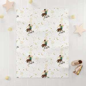 Sagittarius Zodiac Constellation Soft Fleece Baby Blanket - Personalized Baby Gift, Astrology Nursery Decor, Newborn Keepsake, Custom Baby Shower