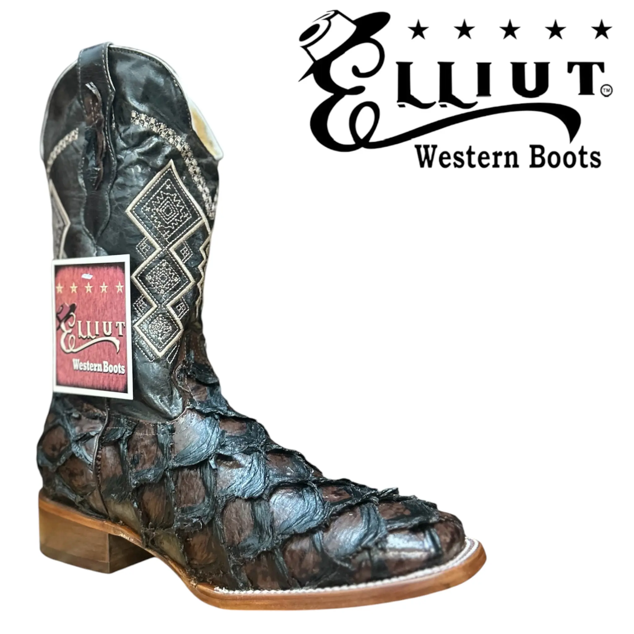 Men's Piracucu Print/Finish 3d - Brown- Fashion Boot