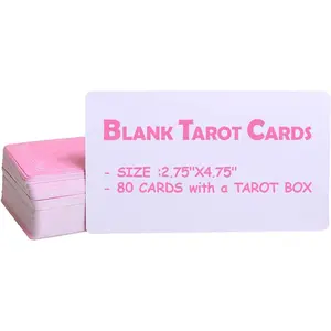 Create Your Own Oracle Card,White Blank Tarrot Cards Deck, 80 Cards, Standard Tarot Size(2.75" x 4.75") White Blank Playing Cards