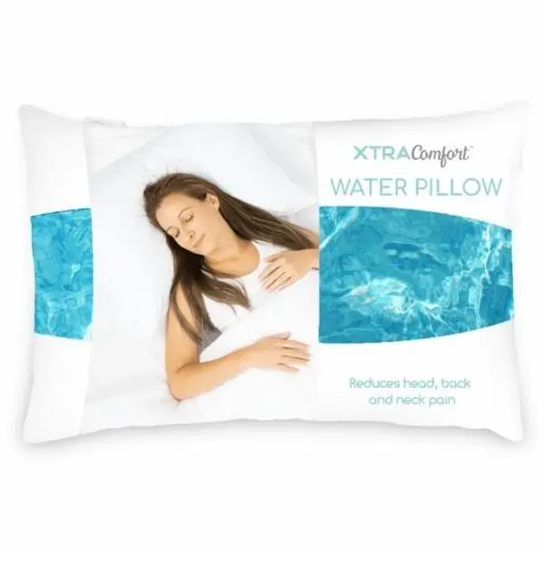 XTRAComfort Waterbase Pillow - Reduces Head Back and Neck Pain - Water Pillow for Comfort