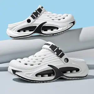 Men's Cloud Cushion Chunky Clogs, Ultra Soft Comfort, Non-Slip Durable Slides for Indoor & Outdoor