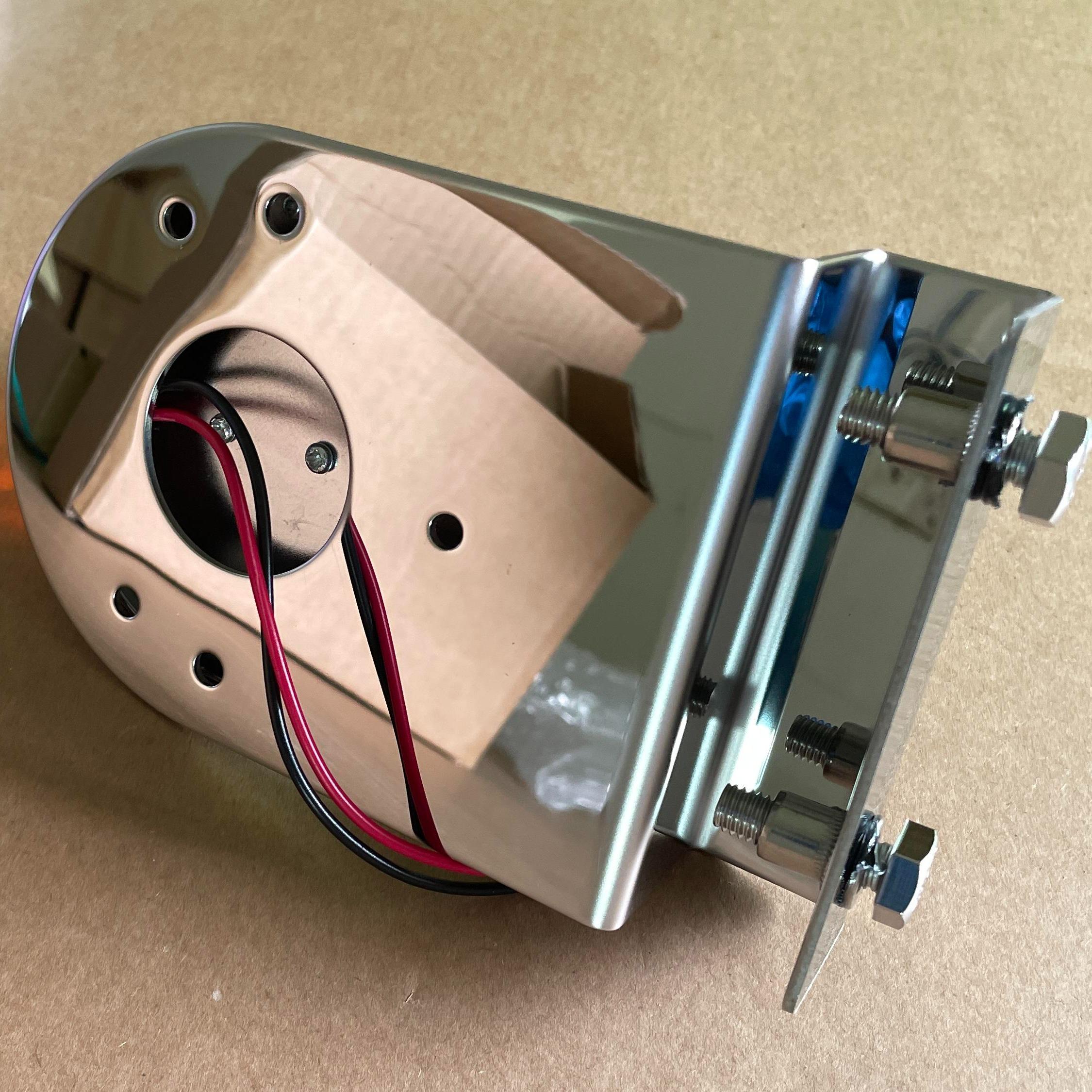 Right-Angle Clamp-Mount Chassis Ambient Light Brackets — 2-Piece Stainless Steel "Watermelon Light" Mounting Bases (No-Drill Design) — Suitable for Trucks and RVs