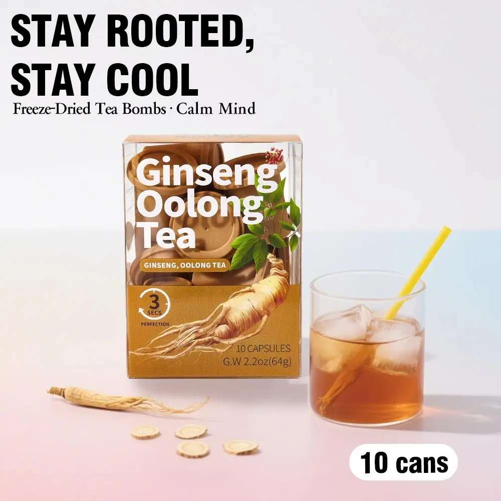 SAIPIN Ginseng Oolong Tea - Herbal Performance Blend | Sugar-Free, Non-GMO, Vegan | Daily Drink for Stamina, Recovery & Endurance | Freeze-Dried Capsu
