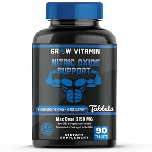Bull Blood Nitric Oxide Supplement - Extra Strength L Arginine & L Citrulline Pi