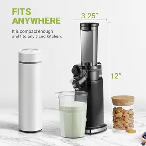 Aobosi SJ-014 Compact Mini Juicer Machines Easy to Clean Space-Saving Slow Juicer with High Juice Yield, Cleaning Brush Included, Small Juicer Fit for Travel/Picnic/Office