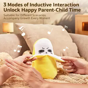 Strawberry interactive Music Plush Toy Set -Banana,Strawberry & Carrot Electric Plush Toys forParent-Child Interaction, Couples & FriendsPrank Toy, Valentine's Day & Easter Party FunGift for Kids & Adults stuffed animals cute girlygifts