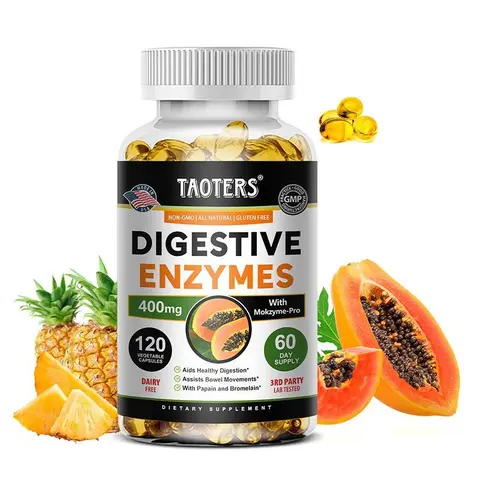 Taoters Digestive enzyme Health Supplement Supports digestive health Supports intestinal health 60/120 Capsules