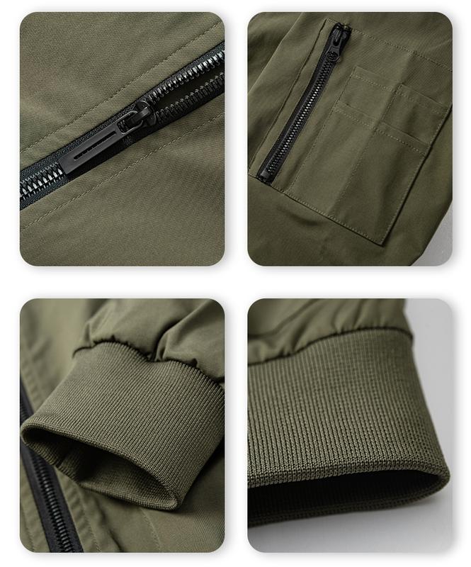 Men's new autumn overalls, youth trend simple baseball collar multi-pocket jacket, men's jacket, casual fashion jacket, spring trend versatile baseball jacket top, windproof bomber jacket men's cardigan, suitable for daily and outdoor sports wear