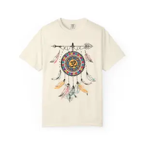 Om Dream Catcher Unisex Garment-Dyed T-shirt