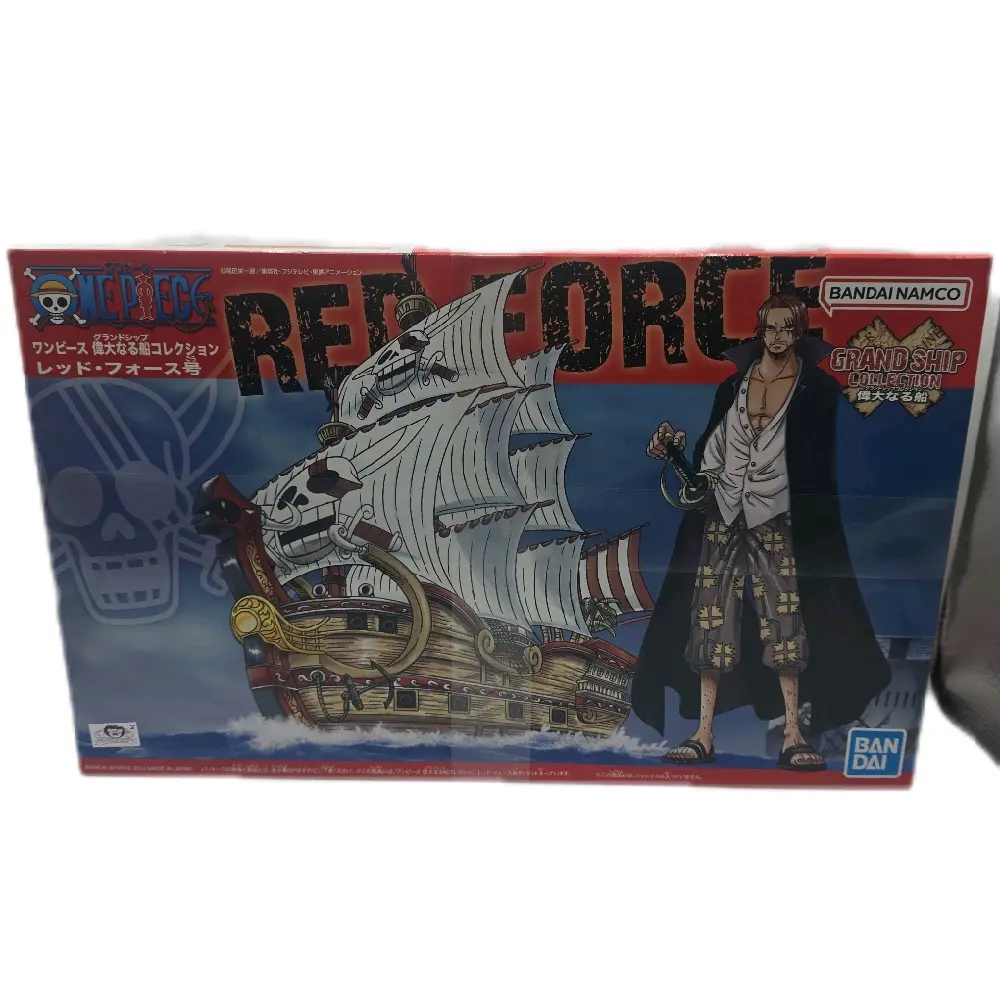 Bandai One Piece Grand Ship Coll 04 Red Force Model Kit Compact Size Easy Assembly Ocean Surface Effect Part 6 Inch Model Ship