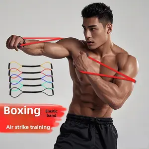 Boxing Training Rope with Resistance Bands for Muay Thai Martial Arts Punching Kicking Air Strike Training Exercises Set, Boxing Sets, Boxing Training Gear, Boxing Equipment