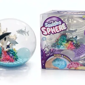 Orb Squish-o Sphere - Gray Sharks Aquarium Floating Scene squishy viral