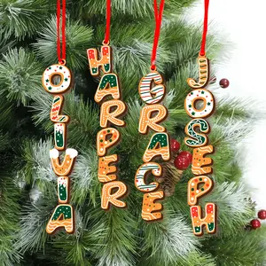 [NEW] Custom Gingerbread Letter Ornament | Personalized Name Tag for Stockings | Family Christmas Tree Decor 4