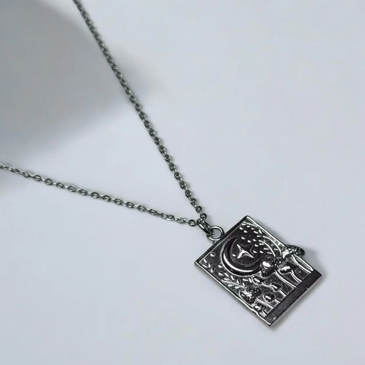 Mushroom Hillz Handmade Necklace for Women Stainless Steel Hypoallergenic Tarnish Resistant 15-17" Dreamy Mushroom Design