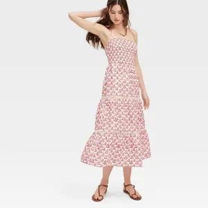 Women's Floral Tie-Shoulder Tiered Maxi A-Line Dress - Roller Rabbit