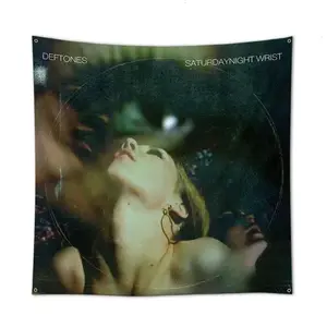 Deftones Saturday Night Wrist Tapestry - Durable Polyester Wall Decor, Anti-Fade, Double Stitched, Lightweight Bedroom Decor Ideal for University Dormitories, American Flag Tapestry, Aesthetic Banner Gift for Fans
