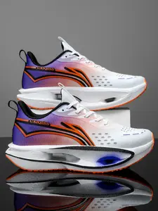 Gradient Design Ultra-Light Shock Absorption Running Shoes, Breathable Mesh Soft Sole, Unisex Professional Racing, Marathon Training, Casual Streetwear