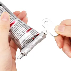 2pcs Stainless Steel Toothpaste Squeezer, Toothpaste Dispenser, Tube Roll Presser, Universal for Toothpaste Dye Hair Cream Hand Cream Cosmetics