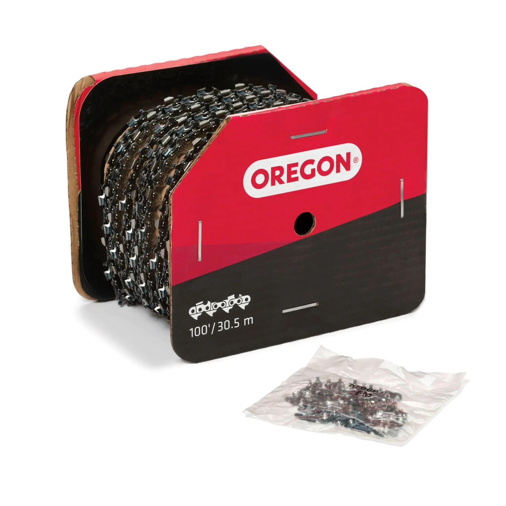 Oregon 72CL100U Chainsaw Chain 100 ft. Reel, Super Guard semi-chisel (square-ground), 3/8