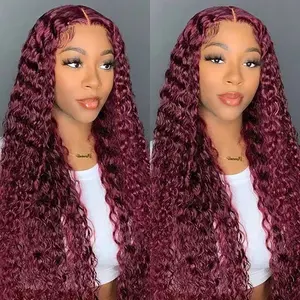 ISEE HAIR Wear Go Water Wave 99J Burgundy Color Pre-Cut Lace Glueless Wig Unisex Pre-Plucked with Secure and Stable Design#SpringStatements#greenish#TikTokShopSpringGlowUp