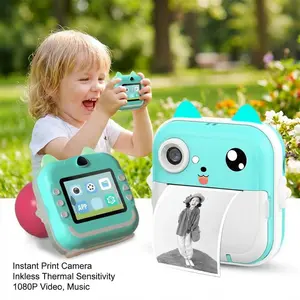KGG Kids Portable Camera Instant Print Children Digital Video Camera Photo Thermal Printing 32G Card Educational Boys Girls Gift