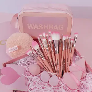 MAANGE Makeup Brush Set, 27pcs/set Professional & Puff & Beauty Sponges & Face Cleaning Sponge & Makeup Bag, Makeup Accessories for Women, Cosmetics, Makeup Brushes Kits