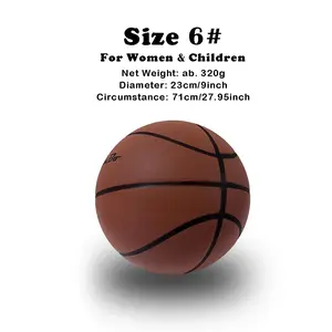 Grooved Silent Basketball 29.5''/27.9''Foam Basketball Indoor Training Silent Ball Dribbling Quietly Bounce Basketball No Noise