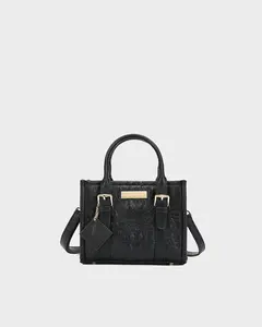 Statement Mini Tote Bag in Black