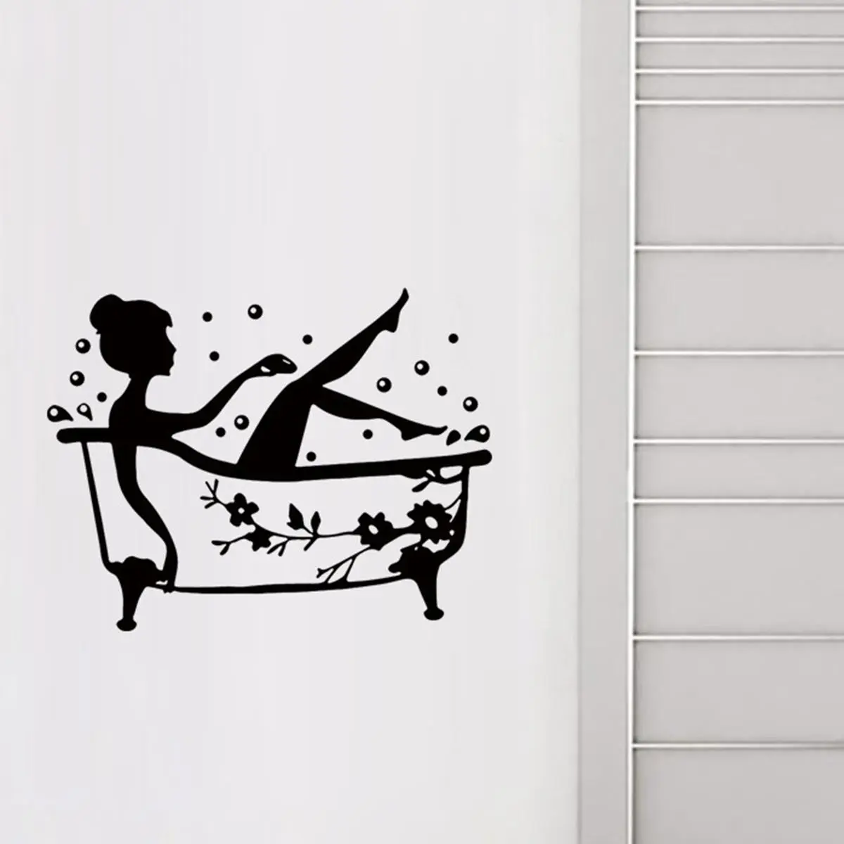 Bathroom Door Sticker, Removable Waterproof Wall Sticker, Bathroom Decorative Sticker, Home Decor for Bathroom, Bedroom, Living Room, Ornaments, Waterproof Decal, Wall Decals, Wall Stickers Decor, Wall Stickers Decorations