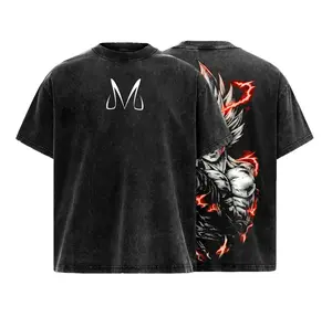 Warrior Power T-Shirt – Vintage Washed DBZ Inspired Tee, Anime Graphic Shirt, Oversized Soft Cotton Streetwear, Unisex Casual Apparel 90s Graphic American Casual Short Sleeve Tee  Premium Soft Cotton Classic Unisex T-Shirt
