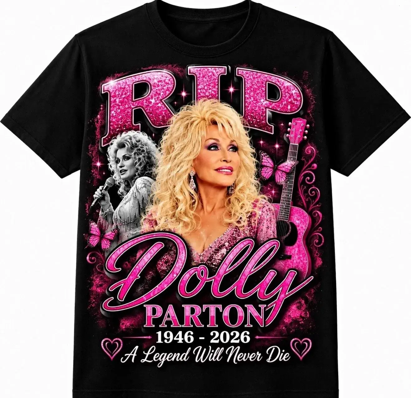 Dolly Tribute T shirt, Parton Country Music Vintage Memorial Graphic Tee, In Loving Memory Design,