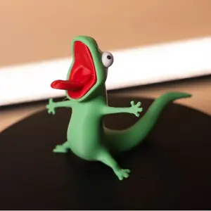 Lizard Memes Spring Toy, Fun Lizard Figurine, Stress Relief Decoration, Interactive Animal Ornament, Perfect Gift for Kids & Adults