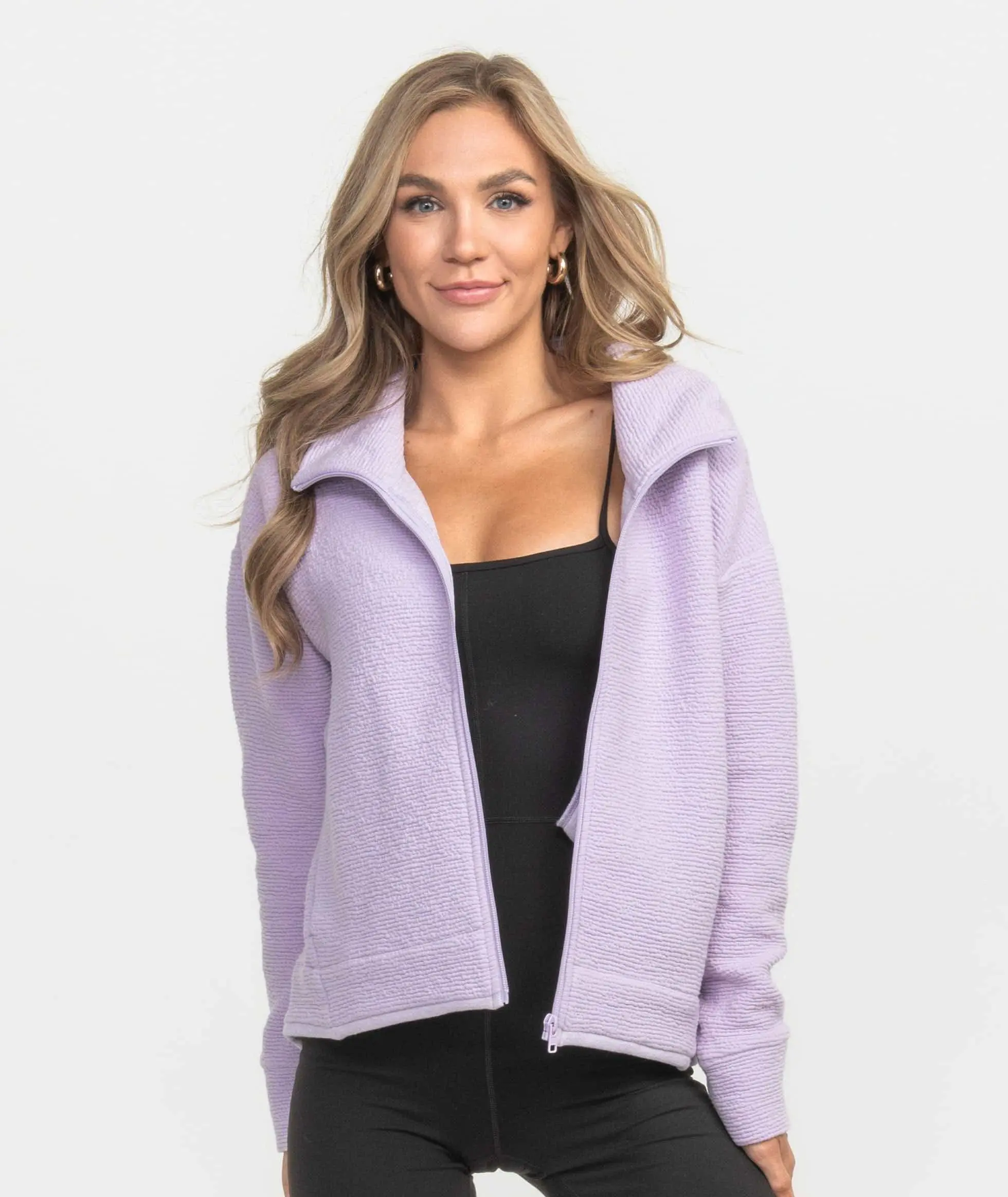 Textured Performance Jacket - Pastel Lilac