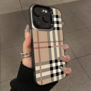 Retro Plaid Texture Pattern Phone Case, Durable Protective Cover, Fashion Phone Protector  -Durable, Shock Absorbing and Stylish Protection -Compatible with iPhone 17,16, 15, 14, 13, 12, 11, Plus, Pro,Pro Max, Perfect birthday gift for friends.