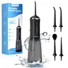 LINKEVAP Battery Powered Water Dental Flosser - Rechargeable Oral Irrigator, Self Care Products with Tongue Scraper, 360ML Tank, 4 Modes, IPX7 Waterproof, Low Noise Removable Handle for At Home Dental Smile Care